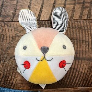 Petit Collage BUNNY l Organic Soft Chime Ball plush